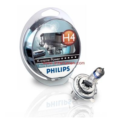 H4 P43t 12V 60/55W + 80% Philips 12342XP