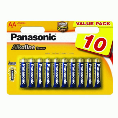 LR6 / AA Panasonic Alkaline Bx10
