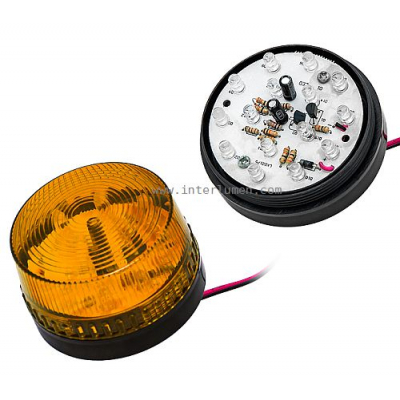 Sygnalizator optyczny LED pomarańczowy 12V DC IP20