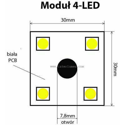 Moduł LED 4x SMD5060 zielony