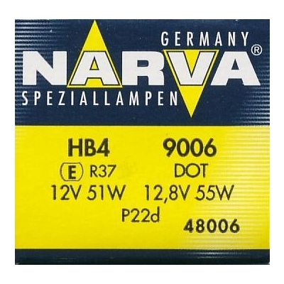 HB4 9006 12V 51W P22d klar standard Narva 0052