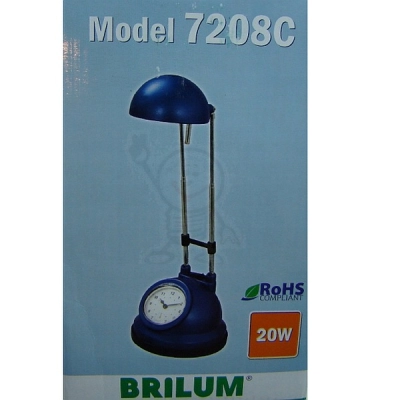 7208C niebieska lampa biurkowa + zegar Brilum