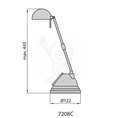 7208C czarna lampa biurkowa + zegar Brilum