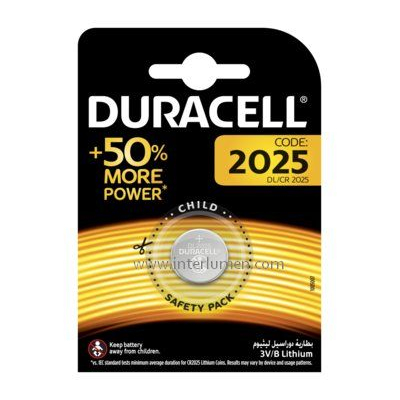 CR 2025 3V Duracell +50% Bx1