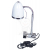 Klips lampka E27 z włącznikiem biała HD2819C ChRL