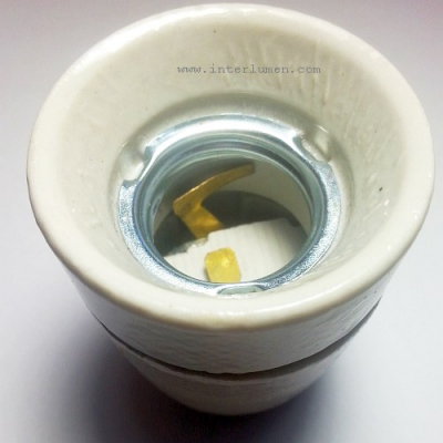 E27 ceramiczna oprawka gwint M10x1 szkliwiona 25-1