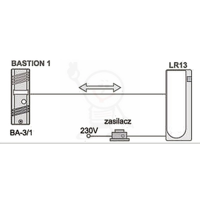 Bastion 1 zestaw domofonowy LA-111 czarny Laskomex