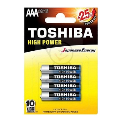 LR3 / AAA Toshiba High Power Alkalin LR3GCP BP4
