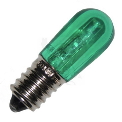 E14 - zielona 12V /14V LED 0.25W Fi.16x45 DC/AC